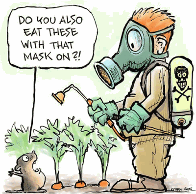 If you have to wear a mask to spray it do you want to eat it?